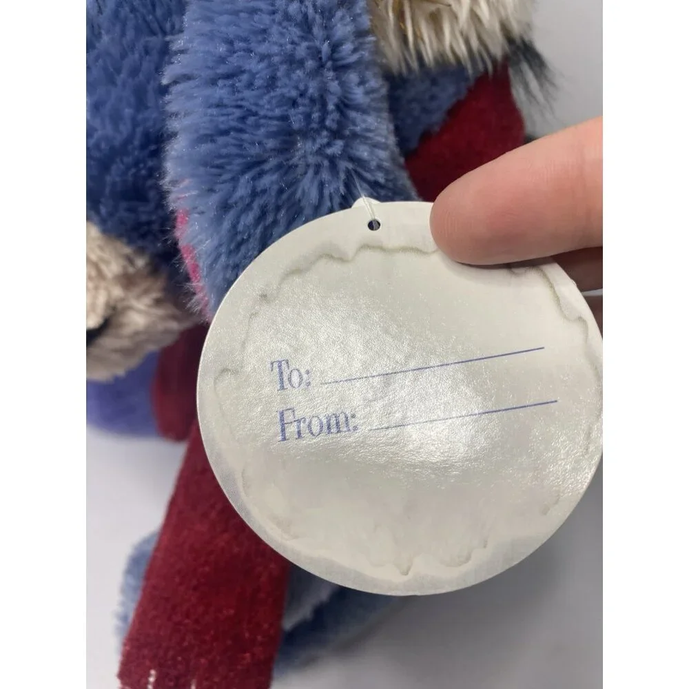 Disney‎ Store Eeyore Christmas Sparkle Hat Scarf Stuffed Animal Plush 14” W/ Tag